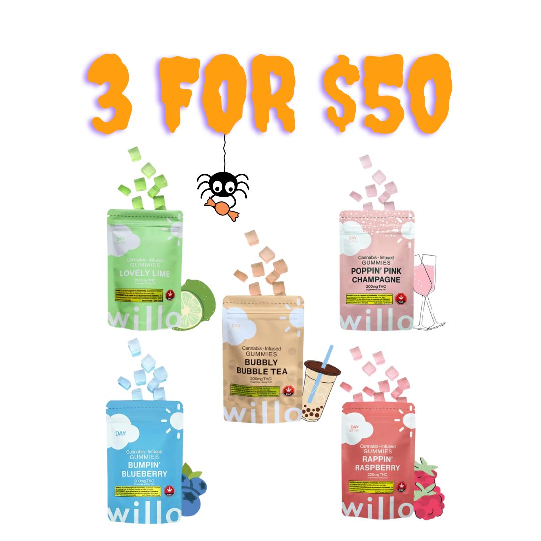 3 PACK 200mg Willo Gummies