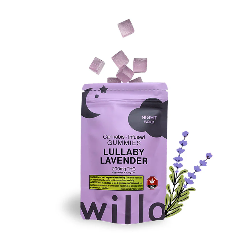 Willo 200mg THC Gummies - Lullaby Lavender (Night)