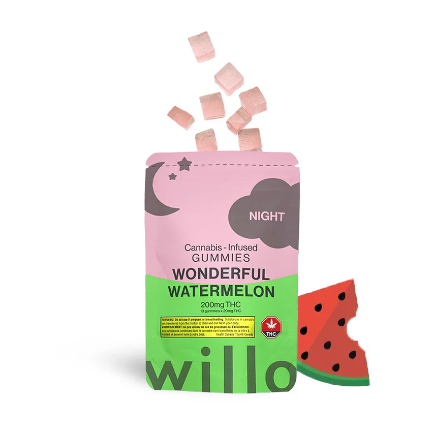 Willo 200mg THC Gummies - Wonderful Watermelon (Night)